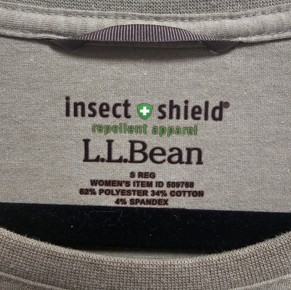 L.L. Bean Women’s Insect Shield T-Shirt Size S Green, Short Sleeve, Excellent - Picture 2 of 7